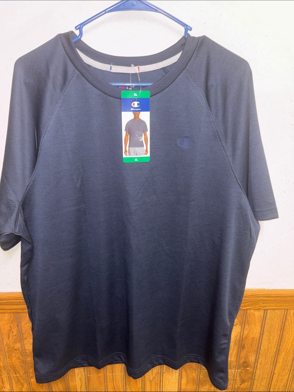 NWT - Champion Men's Short Sleeve Athletic Tee in Navy (size X-Large)